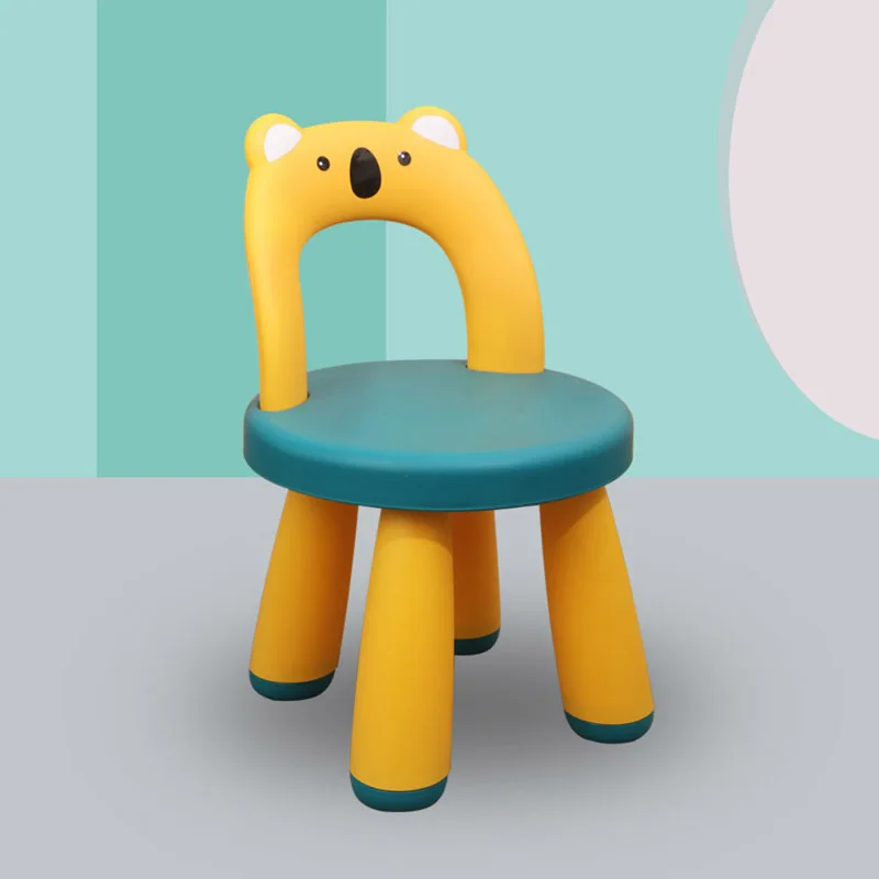 

стулья Children Plastic Chair Baby Block Dining Chairs Household Furniture Lovely Thickened Small Stool Non-slip Low Stools Back