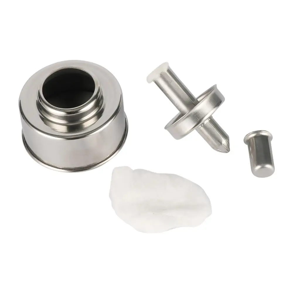 Lámpara quemadora de Alcohol de acero inoxidable de 200ml, lámpara de laboratorio Dental de biología y química con mecha, herramienta de