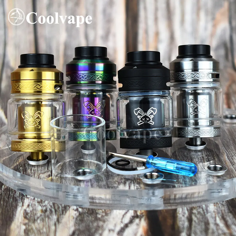 

Электронная сигарета Wolf Coolvape Dead Rabbit V2 RTA с баком 2 мл/5 мл, атомайзер с двойной катушкой 316ss, подходит для Мода 510 mech vs taifun rta