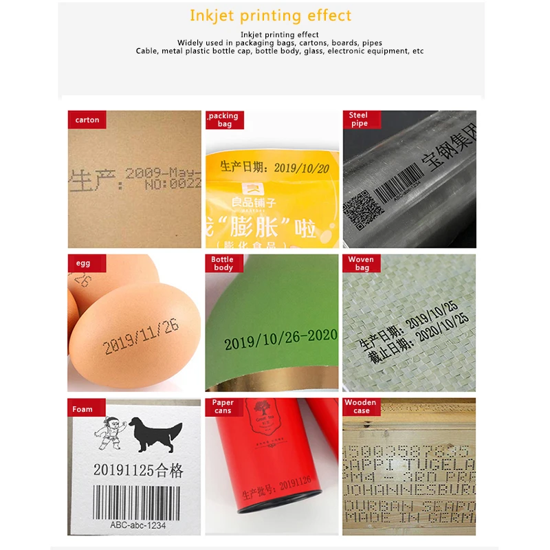 Impresora de inyección de tinta portátil K6, transportador automático, impresora inteligente, fecha de producción, velocidad ajustable, precisión de impresión 600DPI