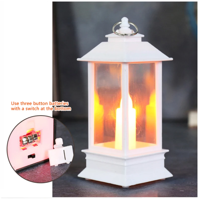 Vintage Castle Lantern świece Led Light DIY wiszące przerażające rekwizyty świeca światło dla domu Bar impreza z okazji Halloween dekoracja