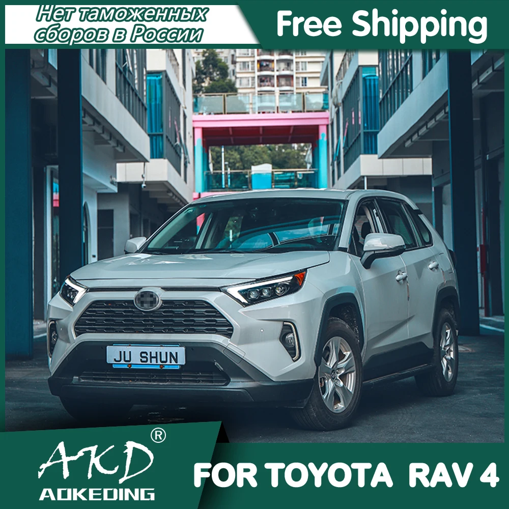 For Toyota RAV4 2018-2022 Headlights DRL Day Running Light LED Bi Xenon Bulb Fog Lights Car Accessory RAV4 Head Lamp