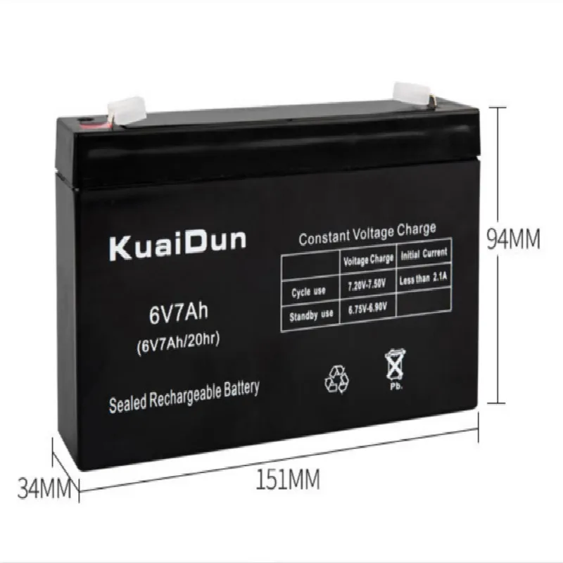 

6V 7AH Батарея для детей игрушечный автомобиль светодиодный светильник электронные весы резервного копирования Мощность аварийный светильник свинцово-кислотный аккумулятор Перезаряжаемые