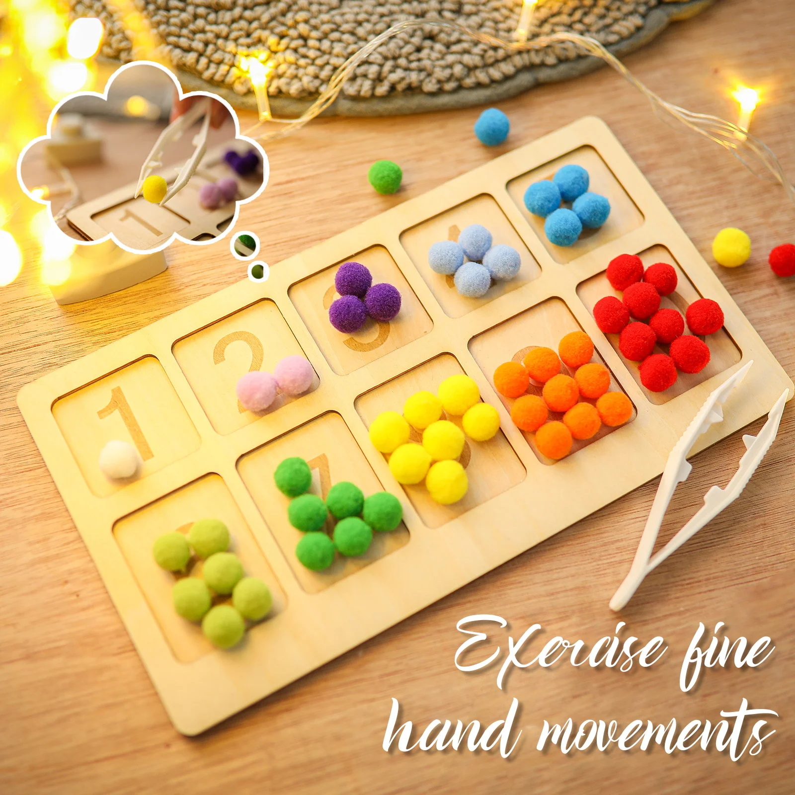 Montessori Rainbow Ban Gỗ Tự Nhiên Đồ Chơi Cho Bé Gái Bé Trai Màu Phân Loại Giáo Dục Bắc Âu Đồ Chơi Toán Học Giảng Đồ Chơi Quà Tặng