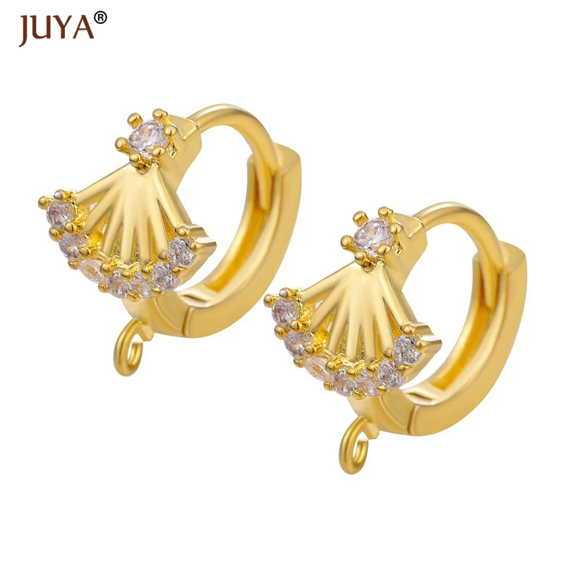 Juya-pendientes de cristal de zirconio AAA para mujer, nuevo diseño creativo, ganchos, accesorios para bricolaje, joyería aros para mujer