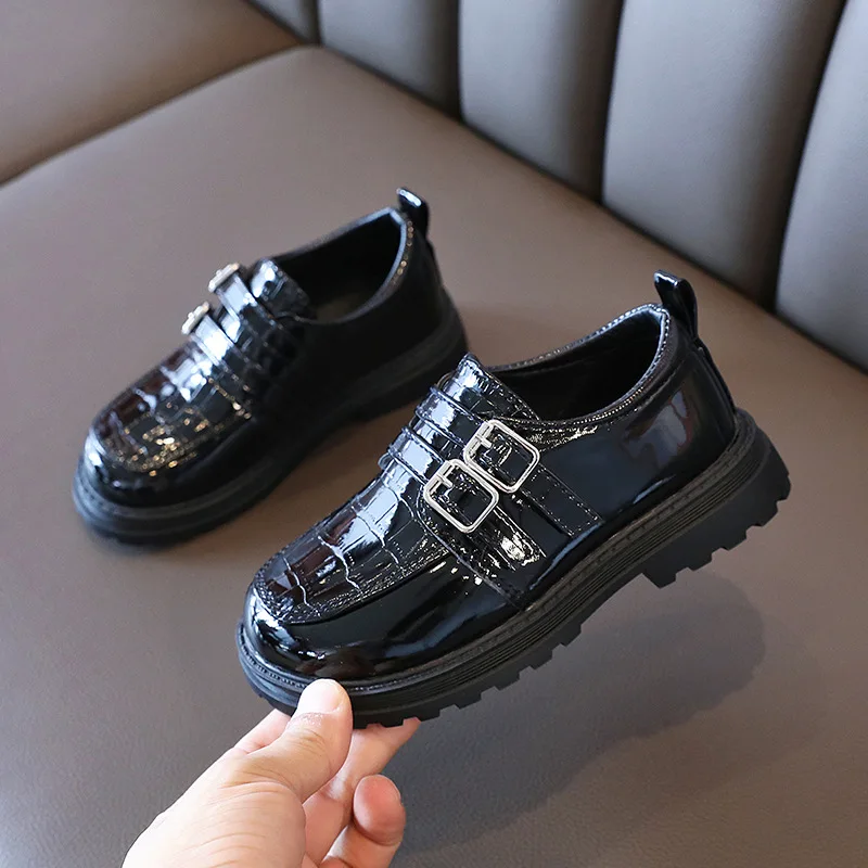 

Kids Princess Autumn Shoes Sneakers Child Girl School Dress Patent Leather Shoes Young Girls Fashion Boys Shoe For 6 8 Years Old