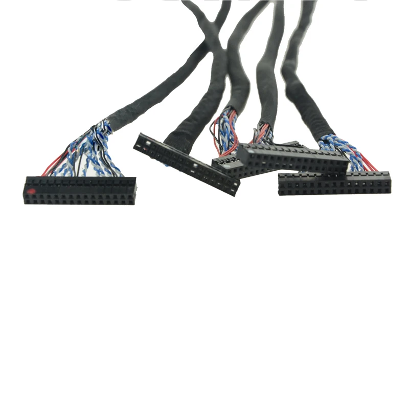 5 Chiếc 26Cm 40Cm FIX-S6 30Pin LVDS Cáp Cho LVDS Bảng Điều Khiển 30 Chân 2ch 6bit 15.0 15.4 17.0 màn Hình LCD 17.1 Inch TFT DIY