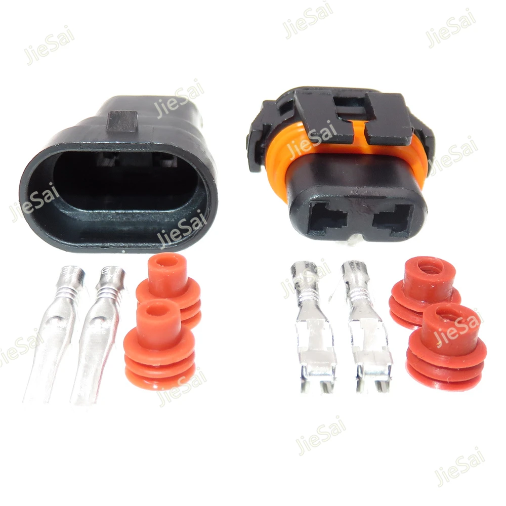 Female Male 2 Pin DJ9005 9005 Automotive Waterproof AC Power Wiring Harness Connector HID Cable Plug