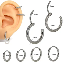 1PC Stainless Steel Septum Clicker Hoop Ring Nose Labret Ear Tragus Cartilage Daith Helix Earring Stud 16g Piercing Body Jewelry