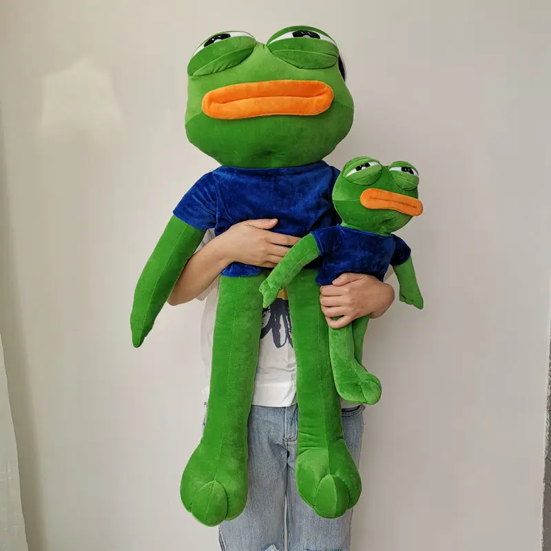 45/65cm Creative Cute Magic Expression Pepe The Frog Sad Frog Plush 4chan Meme Toys Stuffed Animal Dolls for Kids Lovely Gift