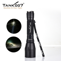 TANK007 Powerful Police Outdoor Portable Torch High Power LED Flashlight USB Rechargeable 18650 Battery Waterproof