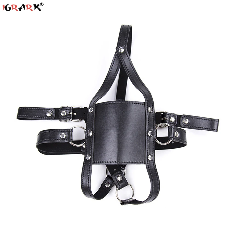 Gag Bdsm Mask Couple Sex Games Intimate Accessories Slave Mouth Hood Bondage Adult Cosplay Sexy Toys For Women Men Erotic Games