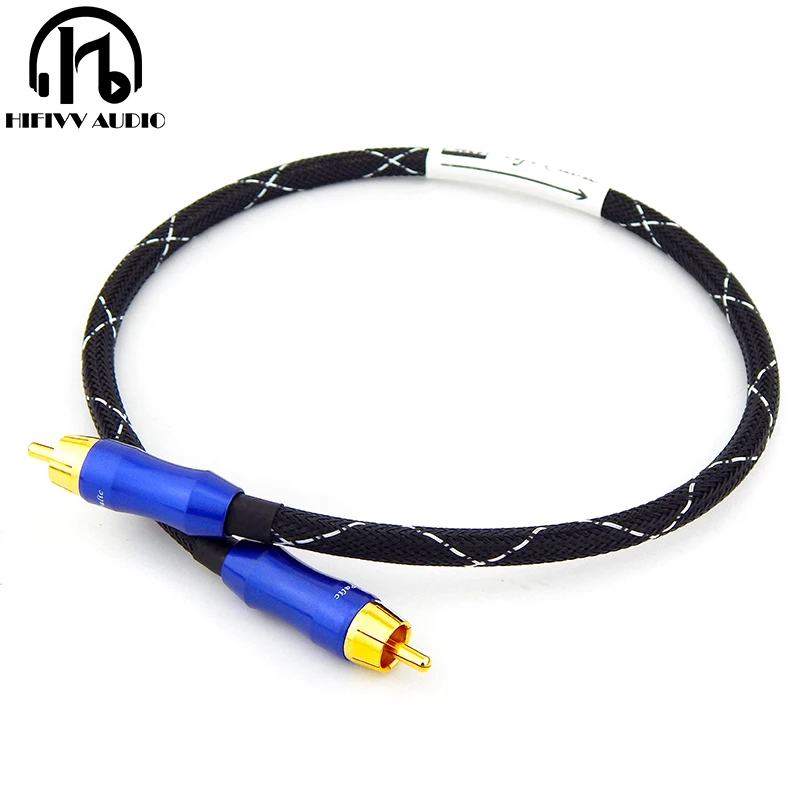 HIFI كابل الصوت 75ohm الرقمية محوري خط DAC إشارة سلك Belden الباردة الصحافة RCA مكبر للصوت كابل