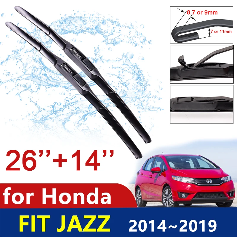 

Car Wiper Blades for Honda Fit Jazz 2014~2019 GK5 2016 2017 2018 Front Window Windscreen Windshield Wipers Car Accessories Goods