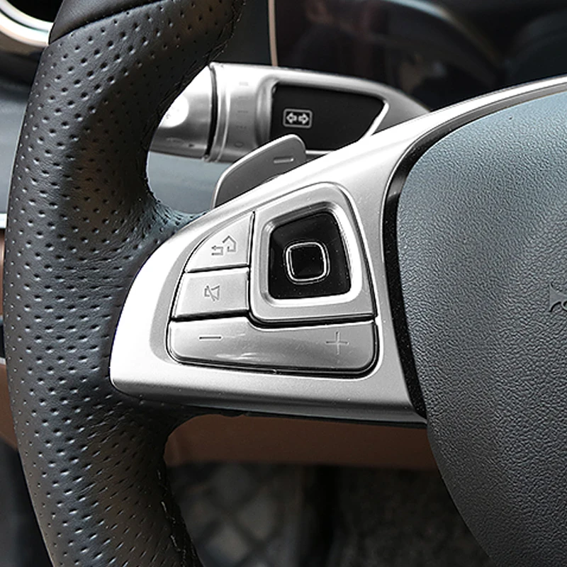 Türschloss-Schalter-Knopf Aufkleber Set Für Mercedes C W205, E W213, GLC X253 (2016–2020) – Silber, 2 Stück, Selbstklebend, LHD