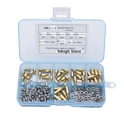 180pcs/set M2 M2.5 M3 Hex Head Brass Spacing Screws Threaded Pillar Pcb Computer Pc Motherboard Standoff Spacer Kit
