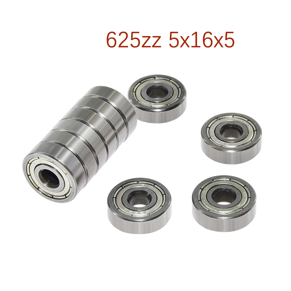 10 unidades / lote Flange Ball Bearing 623zz 624zz 625zz Roda de polia flangeada de ranhura profunda para peças de impressoras 3D