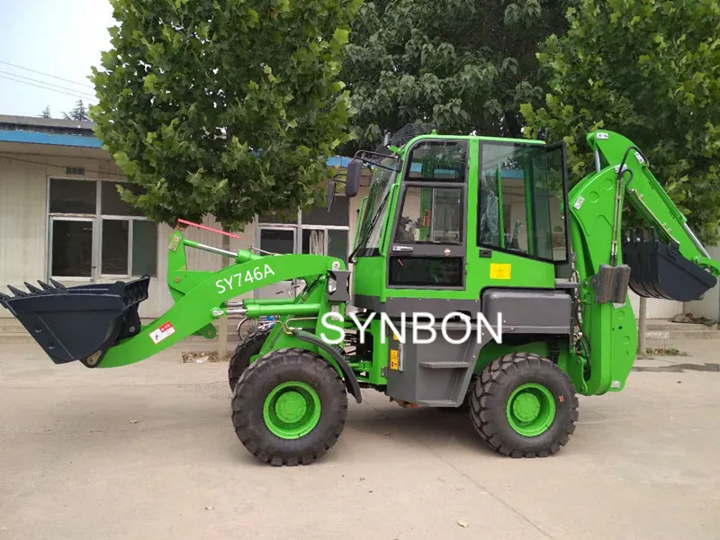 SYNBON  Multi-Purpose Mini Wheel Loader With Backhoe