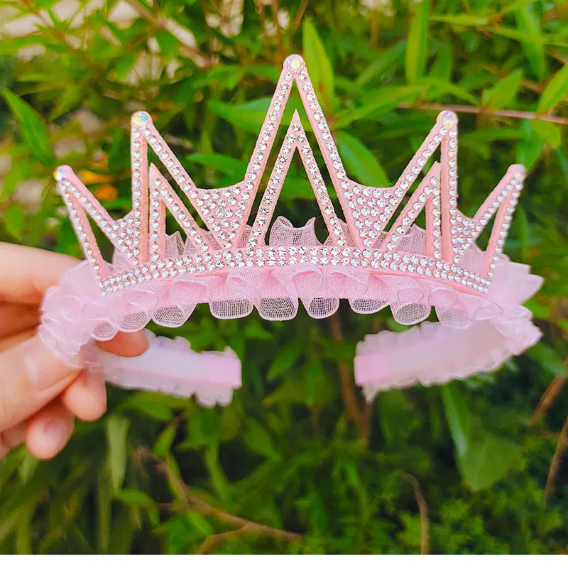 Crown for Girls kids headwear Tiaras Baby Girl Head Band Baby Girls Headwear Tiara Head Wrap Birthday Party Gi