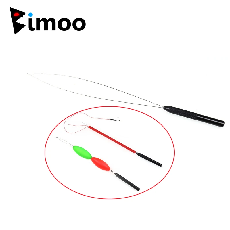 Bimoo Carp Fishing Hair Extensions Loop Needle Threader Pulling Tool Micro Rings Loop Tool Loop Threader Pulling Needle Plastic