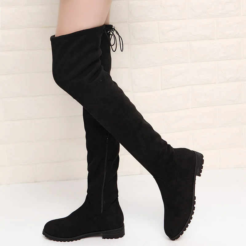 Boots Sexy Over The Knee High Suede Women Snow Boots Women\'s Fashion Winter Thigh High Boots Shoes Woman