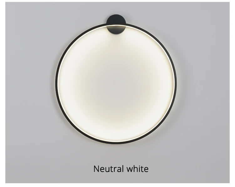 Simple Circle Background Decoration Lamps New Modern LED Wall Lights Living Room Bedroom Bedside Aisle Corridor Indoor Lighting