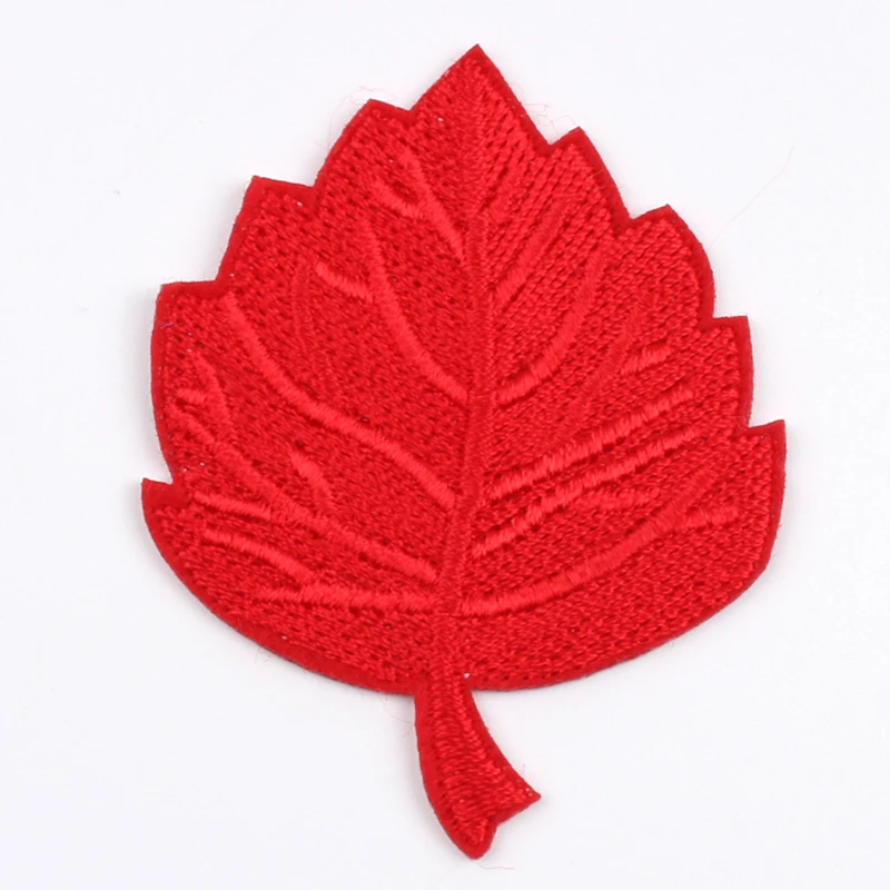 10pcs/lot Embroidered Maple Patch Cartoon Leaf Stickers Iron On Sew On Clothing Appliques DIY Patchwork Crafts Garments Badge image 3