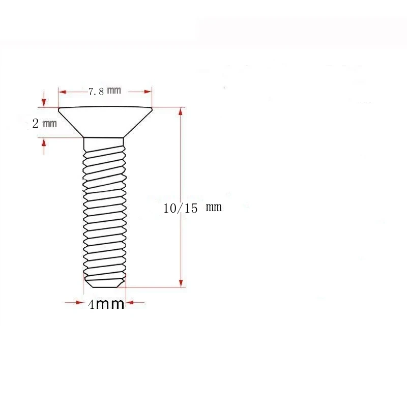 M4x10mm M4X15mm Titanium Ti Countersunk Gold Rainbow Hexagon Socket Head Bike Screw Bolt 4pcs/lot