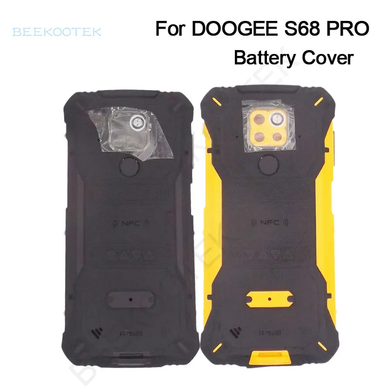 

New Original Phone Back Cover Battery Case+Loudspeaker+Fingerprint+MIC+Power Cable+Receiver Replacement For Doogee S68 Pro Phone