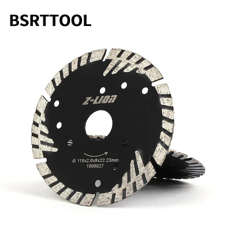 BSRTTOOL 1pc Diamond Circular Saw Blades Cutting Granite Stone Porcelain Ceramic Tile Saw Disc with Protection Teeth