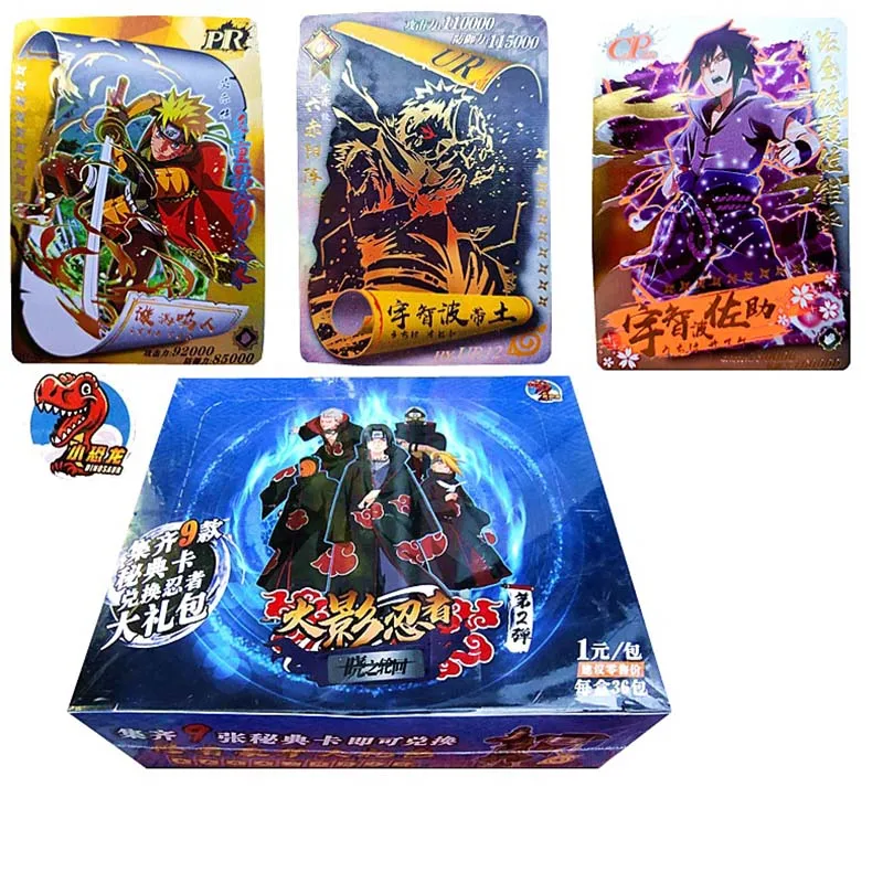 Naruto Movie Game Card Japanese Anime Cartoon Hokage Collection SSP Card Uchiha Sasuke Ninja Wars R Character Card Kids Toys