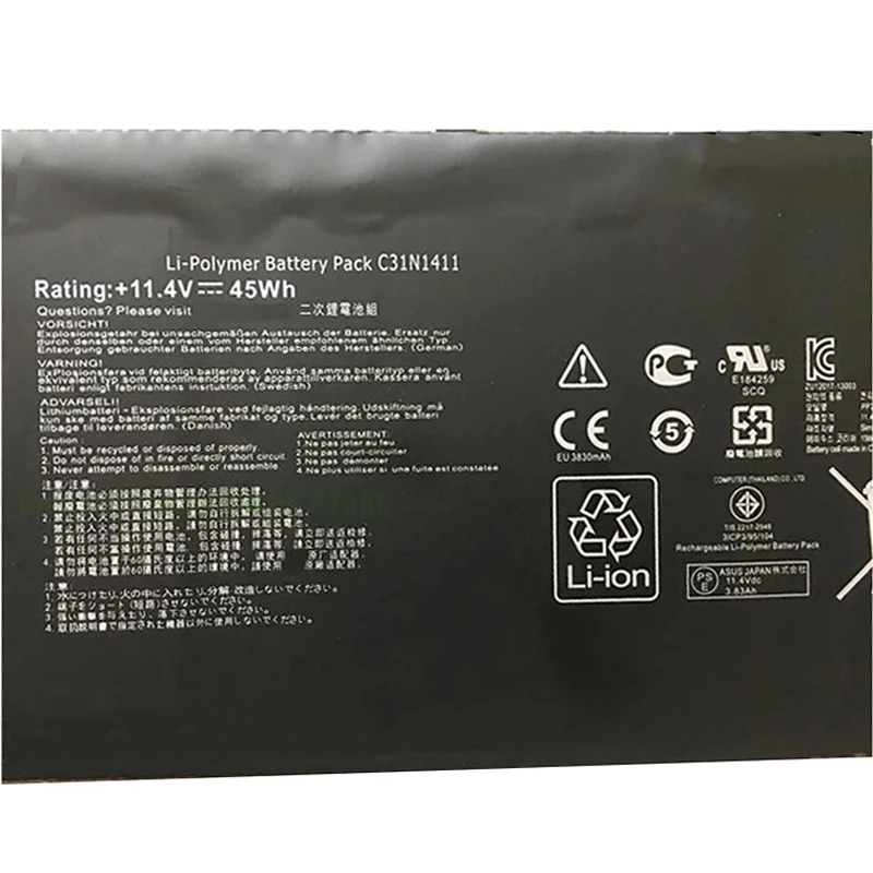 CP New Laptop Battery C31N1411 11.4V/45Wh For Zenbook U305 U305F U305FA U305CA UX305 UX305CA UX305F UX305FA Series Notebook