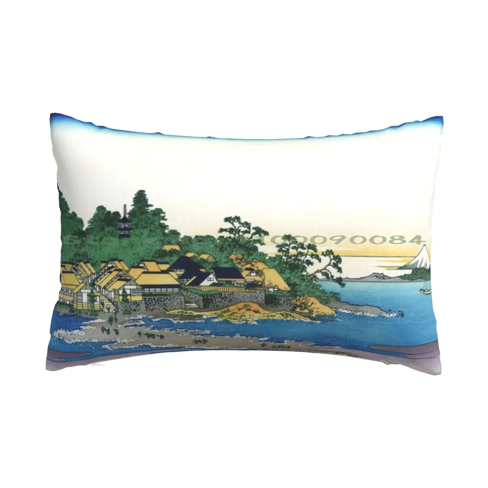 Enoshima In Sagami By Katsushika Hokusai Pillow Case 20x30 50*75 Sofa Bedroom Supermoto Supermotard Motocross Moto Cross