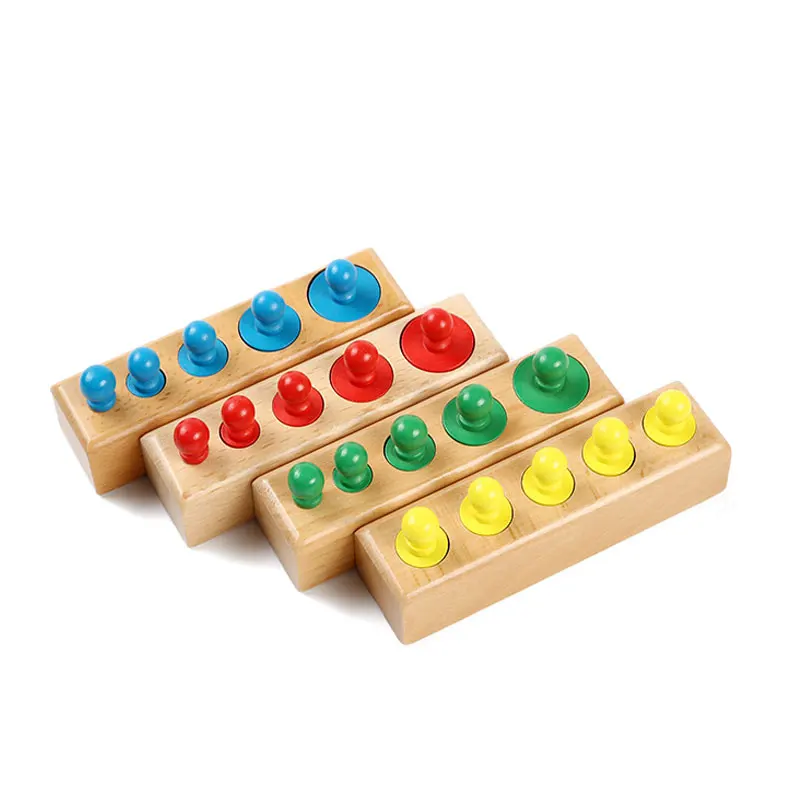 Giocattoli Montessori Sensoriale Cilindro Set In Età Prescolare Educativi di Apprendimento Giocattoli per I Bambini Giocattoli di Legno Montessori ME2344H