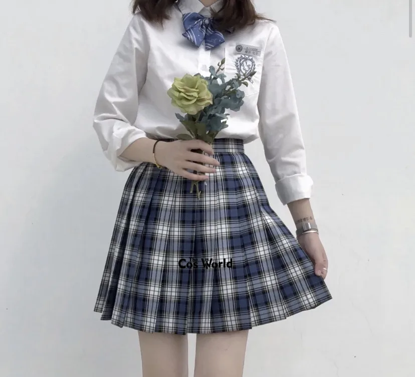 

[MuYun] Girl's Summer High Waist Pleated Skirts Plaid Skirts Women Dress For JK School Uniform Students Cloths