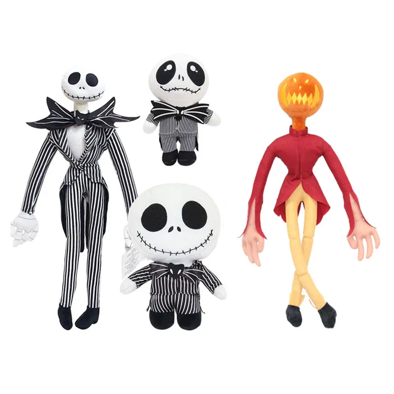 23-50cm The Nightmare Before Christmas Jack Skellington Plush Toy Skull Jake Plush Stuffed Toys Doll for Kids Children Gifts