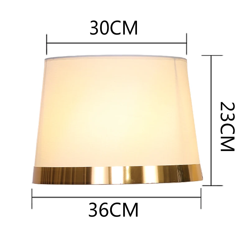 TUDA Table Lamp Golden Edge Lampshade Shell Cover For Bedroom Bedside Desk Lampshade Luxury Large Cloth Floor Lamp Shade