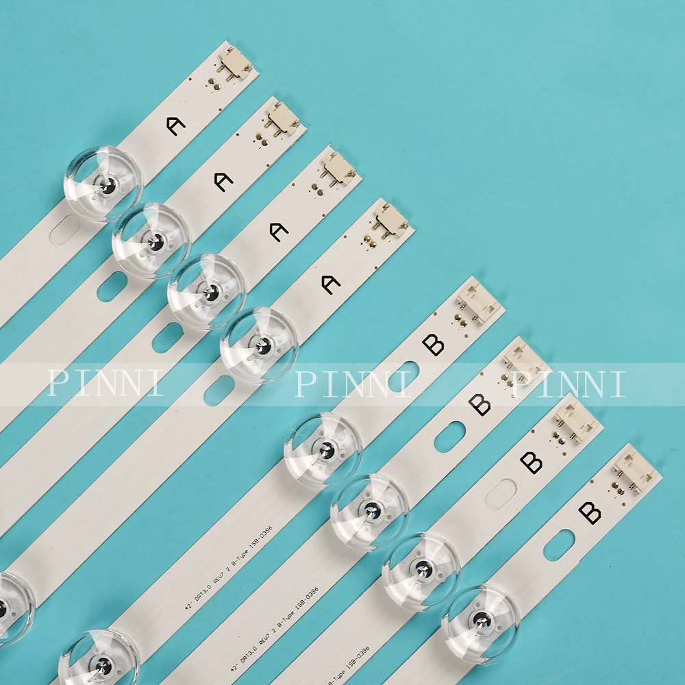 Faixa de luz led para retroiluminação de tv lg, 42 polegadas, drt2.0 3.0, 100%, 42 polegadas, 1710b, 1957e, 1956e