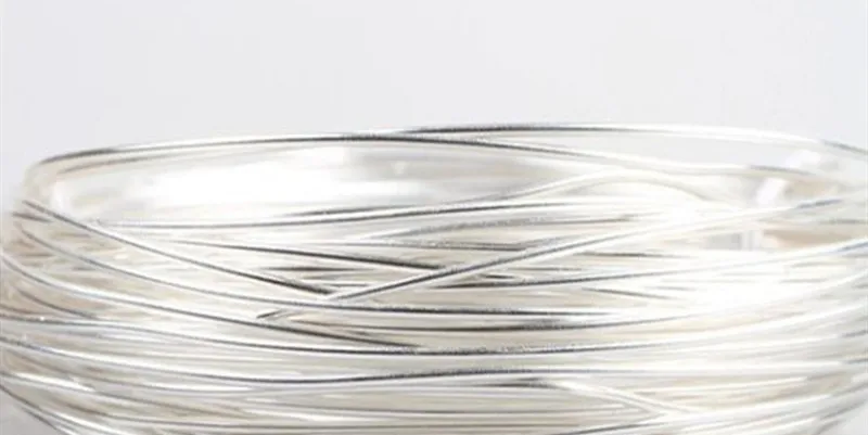 1M 0.1 1.0 Silver Wire Ag≥99.99% 9999 Ag High Pure Silver Wire D0.1mm - D1mm Conductive Silver Silk for Experimental Research