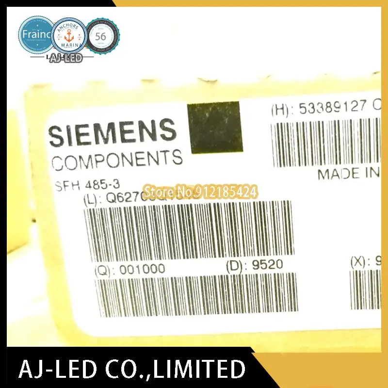 Diode électroluminescente à émission infrarouge SFH485-2, longueur d'onde 5mm, angle 880nm ± 20 °, OSRAM violet, 10 pièces/lot