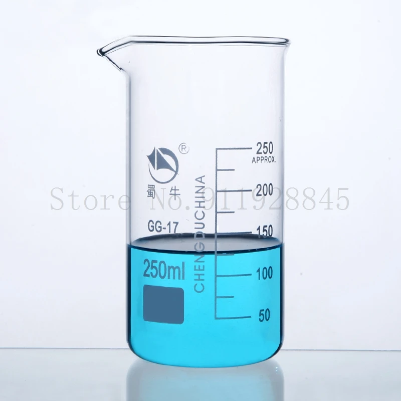 Lab High Borosilicate Graduated Glass Beaker in Tall Form Laboratory Equipment