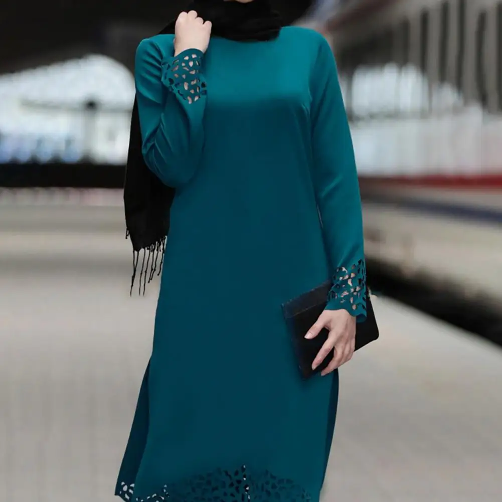 Set di pantaloni per abbigliamento islamico per le donne abito Abaya moda musulmana scava fuori solido manica lunga arabo Dubai Eid Mubarak Ladies