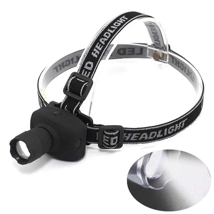 Anjoet Head Lamp Camping Headlight Light Headlamp Outdoor 3 Mode Led Bulbs AAA Battery Q5 Zoom Out / In 5w Mini Flashlight