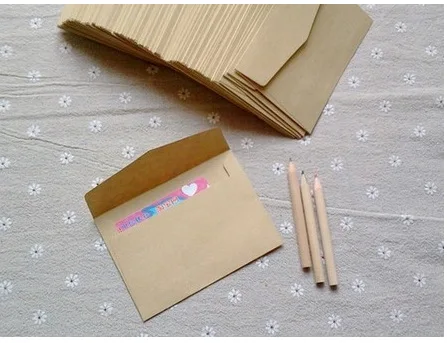 (10 Pieces/lot) 7*10cm Vintage Kraft Paper Envelopes Mini Greeting Card Membership Card Envelopes