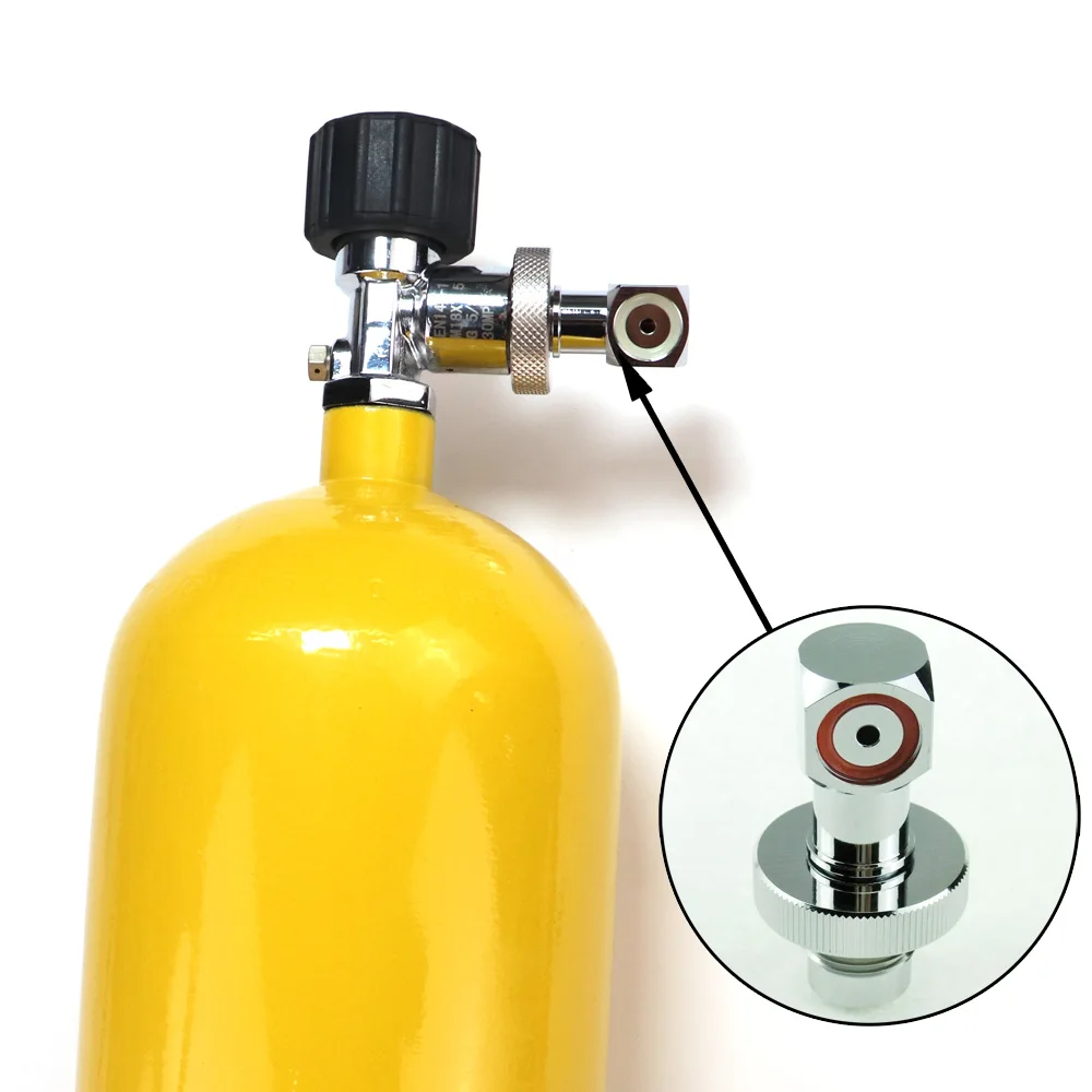 Imagem -03 - Cilindros de Mergulho para Tanque e Válvula Din para Yoke Fill Adaptor 200bar 300bar Novo