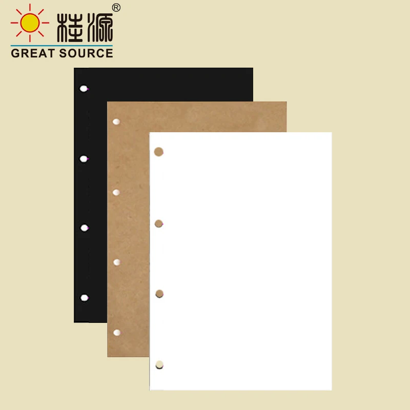 MQQ Photo Leaf Board 300g Black Kraft White Card Board Photo Corner Stickers For 4 Ring Binder W21*29cm(8.27