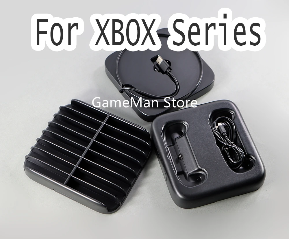 For Xbox S X Controller With Storage Game Disc For Xbox Series X 3 in 1 Game Kit Console Vertical Stand Dual Charging Dock Hub