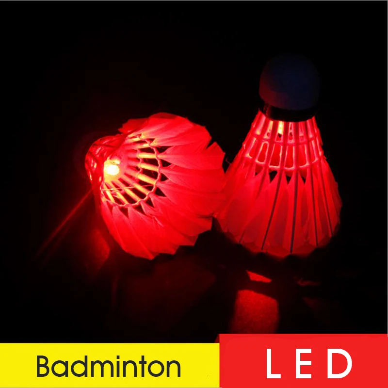 WELKIN 4PCS Lighting Badminton shuttlecock Night Colorful LED Lighting Sport Badminton Ball Light Night Play Shuttle cock