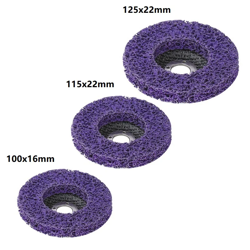 XCAN Poly Streifen Disc 100/115/125mm Schleif Rad Farbe Rost Entferner Bohrung 16/22mm sauber Rad für Winkel Grinder Polieren Disc