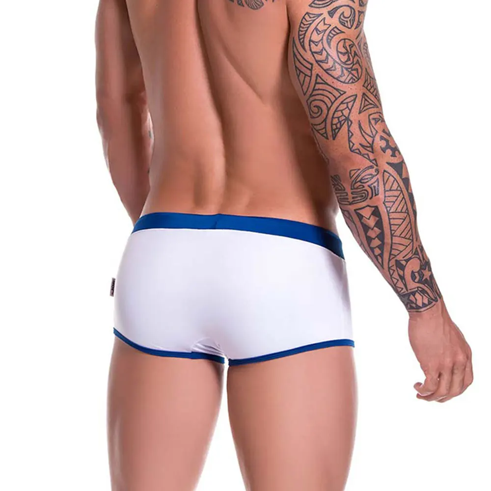 Trunk Swimwear Swim Pants Solid Stretch Outdoors Casual Bathing-Pants Brand Beach Swimming Drawstring Man Swimsuit Low-Waist
